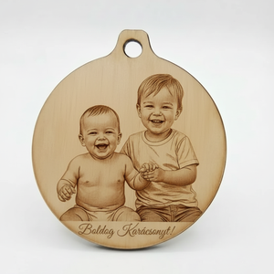 Egyedi Fényképes Karácsonyfadísz Fából � Postázás már 450Ft-tól ! - Igazán Személyes Ajándék - karácsony - karácsonyi lakásdekoráció - karácsonyfadíszek - Meska.hu