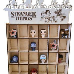 STRANGER THINGS FUNKO POP / Kinder Joy GYŰJTŐI POLC � Lézergravírozott Fali Tárolórendszer 24 Figurának  - Meska.hu