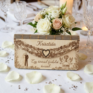 Tanú felkérő ajándék - Különleges névre szóló fa boríték és egyedi üzenet - Meska.hu