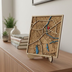 Többrétegű Egyedi Fa Térkép � A Te kedvenc helyed, 3D-ben, Otthon & Életmód, Dekoráció, Fali és függő dekoráció, Térkép, , MESKA