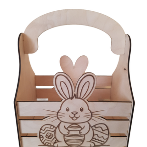 Nyuszis Húsvéti Tojásgyűjtő Kosárka � Egyedi Névvel is Kérhető! - ünnepi díszek, dekorációk - húsvéti díszek és dekorációk - húsvéti tojástartó - Meska.hu