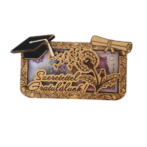 Pitypangos Ballagási  Pénzátadó � Kézműves Fa Emlék Ballagásra és Diplomaosztóra - otthon & életmód - papír, írószer - ajándékozás kellékei - pénzátadó doboz - Meska.hu