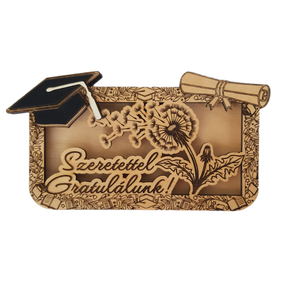Pitypangos Ballagási  Pénzátadó � Kézműves Fa Emlék Ballagásra és Diplomaosztóra - otthon & életmód - papír, írószer - ajándékozás kellékei - pénzátadó doboz - Meska.hu