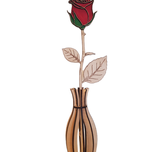 ÖRÖK RÓZSA FÁBÓL - Személyre szabható anyák napi virág vázával - otthon & életmód - virágdekoráció - virágdíszek - lézervágott virágdíszek - Meska.hu