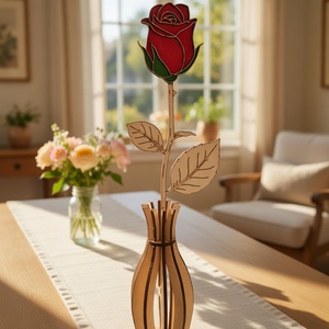 ÖRÖK RÓZSA FÁBÓL - Személyre szabható anyák napi virág vázával - Meska.hu