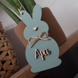 Névre szóló színes húsvéti nyuszi - otthon & életmód - dekoráció - dísztárgy - Meska.hu