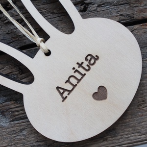 Gravírozott húsvéti nyuszi - otthon & életmód - dekoráció - dísztárgy - Meska.hu