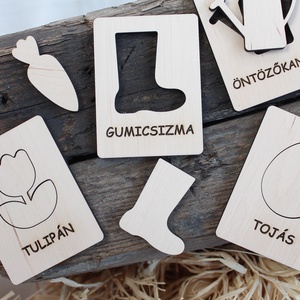 Tavaszi keresgélő gyerekjáték, formapárosító - játék & sport - készségfejlesztő és logikai játék - szín és formaválogató játékok - Meska.hu