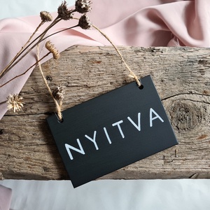 Kicsi nyitva-zárva tábla, Otthon & Életmód, Dekoráció, Ajtó- és ablak dekoráció, Ajtótábla, Famegmunkálás, MESKA