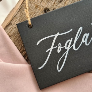 Foglalt-szabad akasztós tábla - otthon & életmód - fürdőszoba - fürdőszobai dekoráció - Meska.hu