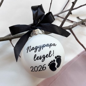 Nagyszülős bababejelentő karácsonyfadísz - karácsony - karácsonyi lakásdekoráció - karácsonyfadíszek - Meska.hu