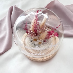 Szülőköszöntő üvegbúra esküvőre édesanyáknak, nagymamáknak - rózsanszín - Meska.hu