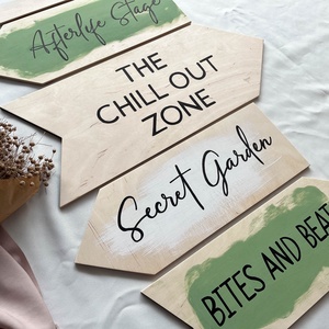 Irányjelző tábla esküvőre - esküvő - dekoráció - gyertya & gyertyatartó - Meska.hu