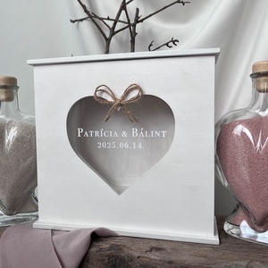 Homokceremónia láda szettben esküvőre - esküvő - dekoráció - helyszíni dekor - Meska.hu