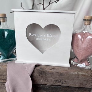 Homokceremónia láda szettben esküvőre, Esküvő, Dekoráció, Helyszíni dekor, Famegmunkálás, MESKA