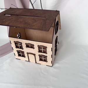 Nászajándék gyűjtő ház, esküvői pénzgyűjtő doboz - esküvő - emlék & ajándék - nászajándék - nászajándék gyűjtők - Meska.hu