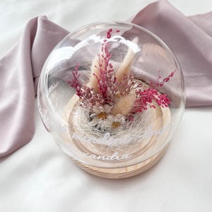 Anyák napi ajándék üvegbúra édesanyáknak, nagymamáknak - otthon & életmód - virágdekoráció - virágdíszek - asztali virágdísz - Meska.hu