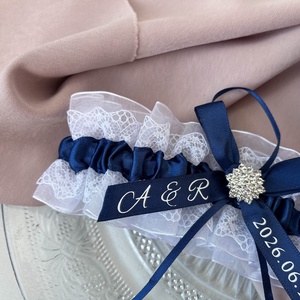 Egyedi harisnyakötő esküvőre - esküvő - kiegészítők - harisnyatartó & valami kék - Meska.hu