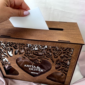 Esküvői pénzgyűjtő doboz, nászajándék gyűjtő láda - esküvő - emlék & ajándék - nászajándék - nászajándék gyűjtők - Meska.hu