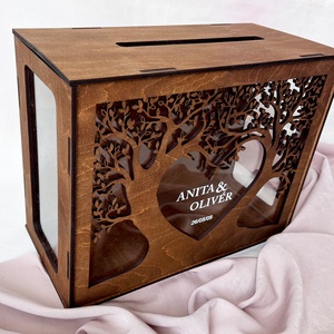 Esküvői pénzgyűjtő doboz, nászajándék gyűjtő láda - Meska.hu