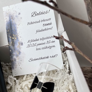 Férfi tanú felkérő szett, fiús tanúfelkérő csomag esküvőre - esküvő - meghívó & kártya - tanú felkérő - Meska.hu