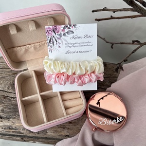 Tanúfelkérő ajándékcsomag, egyedi tanú felkérő szett - rózsaszín-fehér - esküvő - meghívó & kártya - tanú felkérő - Meska.hu