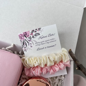 Tanúfelkérő ajándékcsomag, egyedi tanú felkérő szett - rózsaszín-fehér - esküvő - meghívó & kártya - tanú felkérő - Meska.hu