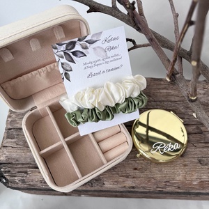 Tanúfelkérő ajándék szett, egyedi csajos tanú felkérő csomag - fehér-arany - Meska.hu