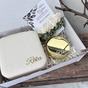 Tanúfelkérő ajándék szett, egyedi csajos tanú felkérő csomag - fehér-arany - esküvő - meghívó & kártya - tanú felkérő - Meska.hu