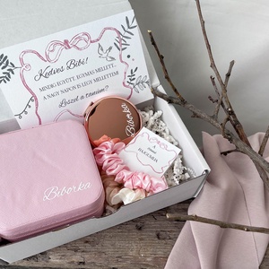 Tanúfelkérő ajándékcsomag, egyedi tanú felkérő szett - rózsaszín-fehér, Esküvő, Meghívó & Kártya, Tanú felkérő, Mindenmás, MESKA