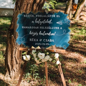 Festett plexi esküvői köszöntőtábla  - Meska.hu