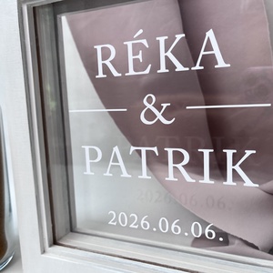 Esküvői homoköntő ceremónia szett, keretes homokceremónia szett - esküvő - esküvői ceremónia - homokceremónia szettek - Meska.hu