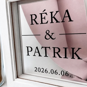 Esküvői homokceremónia szett, keretes homoköntő szett - esküvő - esküvői ceremónia - homokceremónia szettek - Meska.hu