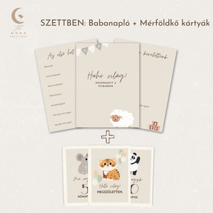 SZETTBEN: Babanapló + mérföldkő kártyacsomag, Játék & Sport, Textilkönyv & Babakönyv, Fotó, grafika, rajz, illusztráció, Papírművészet, MESKA