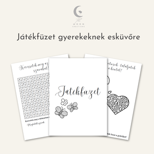 Játékfüzet gyerekeknek esküvőre - esküvő - emlék & ajándék - vendégkönyv - Meska.hu