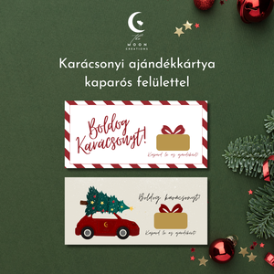 Karácsonyi ajándékkártya kaparós felülettel , Karácsony, Karácsonyi ajándékozás, Karácsonyi képeslap, üdvözlőlap, ajándékkísérő, Fotó, grafika, rajz, illusztráció, MESKA