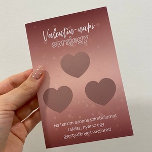 Valentin-napi kaparós sorsjegy - otthon & életmód - papír, írószer - ajándékozás kellékei - ajándékkísérő - Meska.hu