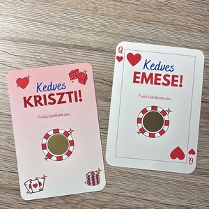 Kaparós Zsetonos koszorúslány felkérő kártya - esküvő - meghívó & kártya - koszorúslány felkérő - Meska.hu