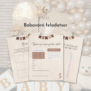 Babaváró feladatsor, Játék & Sport, Babalátogató ajándékcsomag, Fotó, grafika, rajz, illusztráció, Mindenmás, MESKA