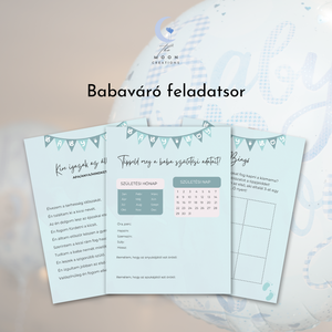 Babaváró feladatsor - kisfiús design, , Fotó, grafika, rajz, illusztráció, Mindenmás, MESKA