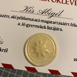 Mikulás Jó gyermek oklevél viaszpecséttel - karácsony - mikulás - mikulás ajándékok - Meska.hu