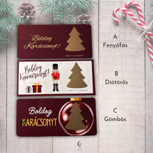 Karácsonyi ajándékkártya kaparós felülettel - ÚJ - karácsony - karácsonyi ajándékozás - karácsonyi képeslap, üdvözlőlap, ajándékkísérő - Meska.hu