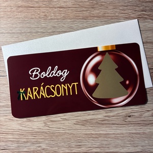 Karácsonyi ajándékkártya kaparós felülettel - ÚJ - karácsony - karácsonyi ajándékozás - karácsonyi képeslap, üdvözlőlap, ajándékkísérő - Meska.hu