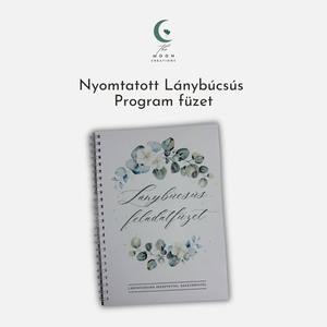 Nyomtatott Lánybúcsús Programfüzet - Greenery - Meska.hu