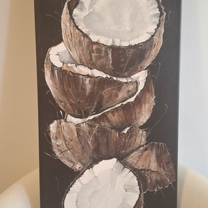 Kókusz festmény - Coconut art - művészet - festmény - akril - Meska.hu