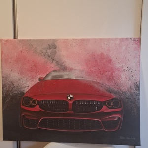 BMW festmény, Művészet, Festmény, Akril, Festészet, MESKA