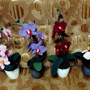 Horgolt  Orchidea - otthon & életmód - dekoráció - ajtó- és ablak dekoráció - ablakdísz - Meska.hu