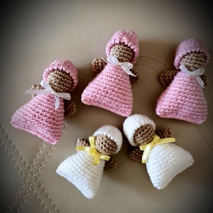 Horgolt Angyalka - karácsony - karácsonyi lakásdekoráció - karácsonyfadíszek - Meska.hu