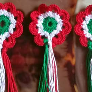 Horgolt Kokárda - ékszer - kitűző és bross - Meska.hu Horgolt Kokárda - ékszer - kitűző és bross - Meska.hu