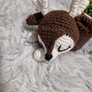 Horgolt cuki Őzikés virágtartó - otthon & életmód - dekoráció - Meska.hu